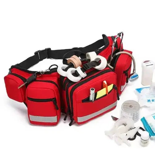 Travel First Aid Waist Pack, Medical Storage Fanny Bag, Empty First Aid Plus