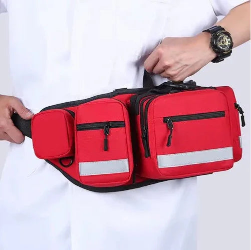 Travel First Aid Waist Pack, Medical Storage Fanny Bag, Empty