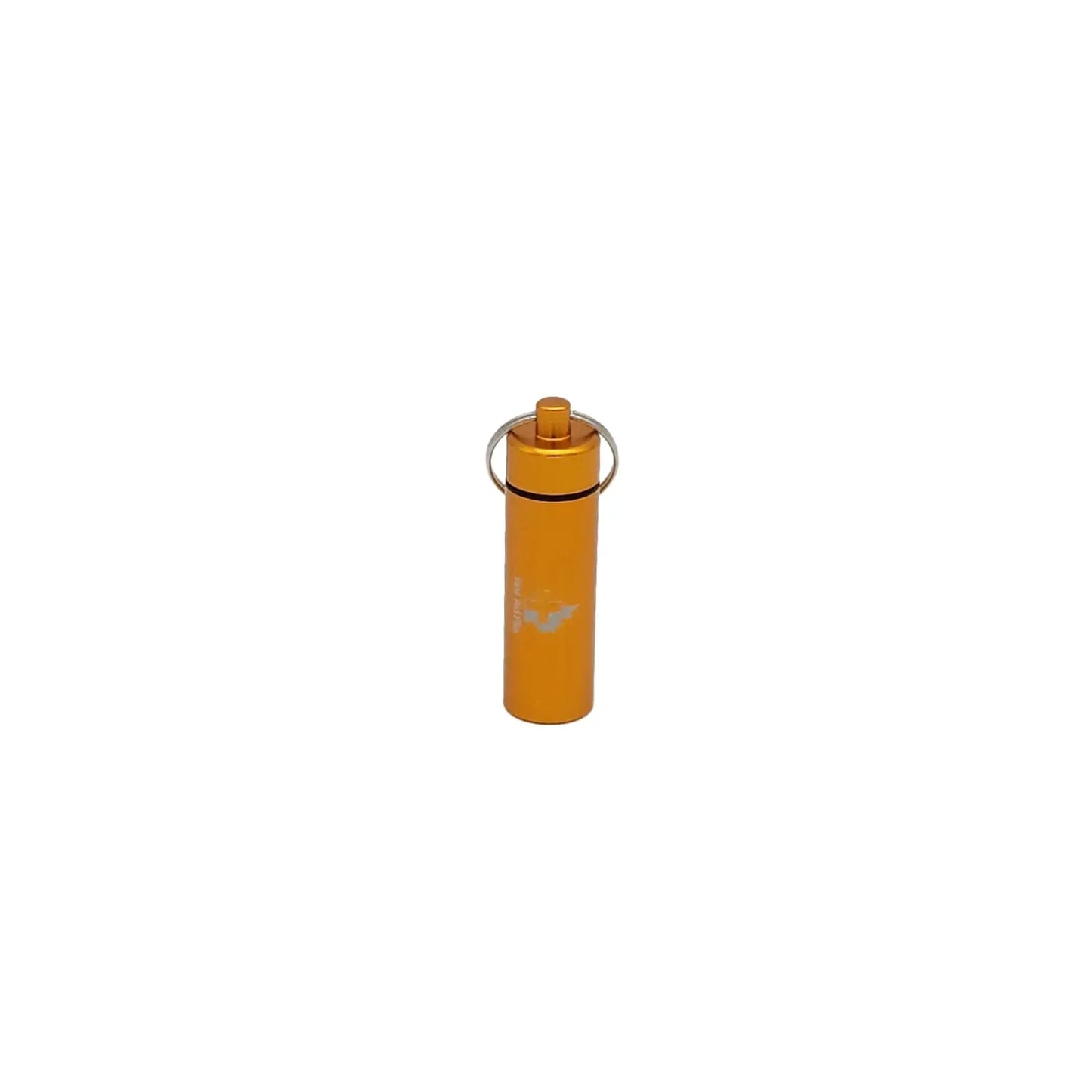 Orange Aspirin & Medication Keychain on a white background