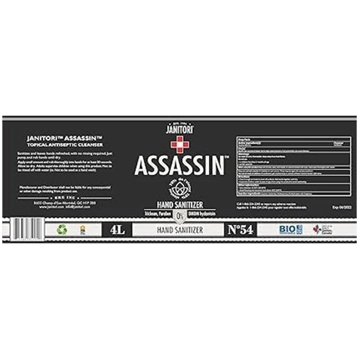 Assassin, 70% Alcohol Hand Sanitizer, with Pump