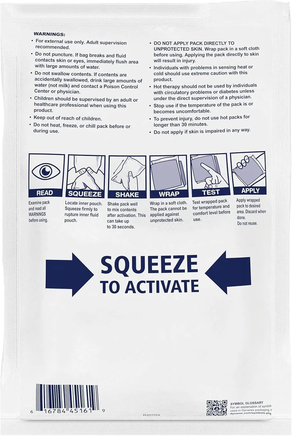 Instant Hot Compress, 5" x 9" First Aid Plus