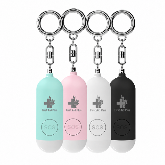 Rechargeable Personal Safety Alarm Keychain with Flashlight