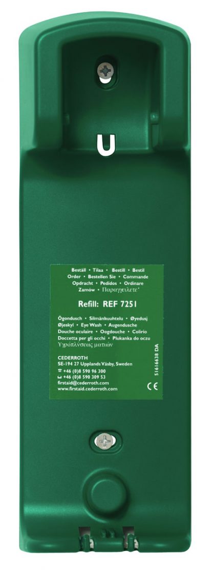 Cederroth Emergency Eyewash Station and Sterile Saline Solution Eyewash Bottle