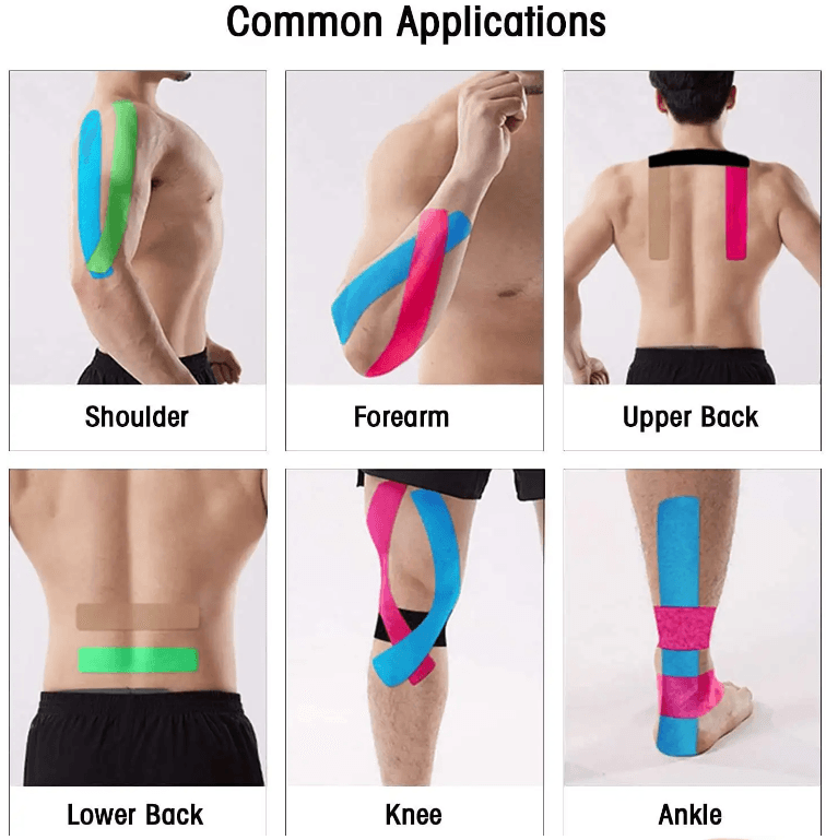 Kinesiology Tape, Elastic Therapeutic Sports Tape, 2" x 5.5 YD - First Aid Plus