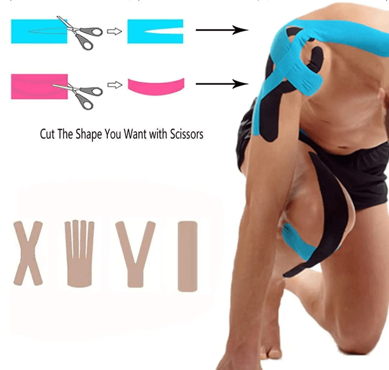 Kinesiology Tape, Elastic Therapeutic Sports Tape, 2" x 5.5 YD - First Aid Plus