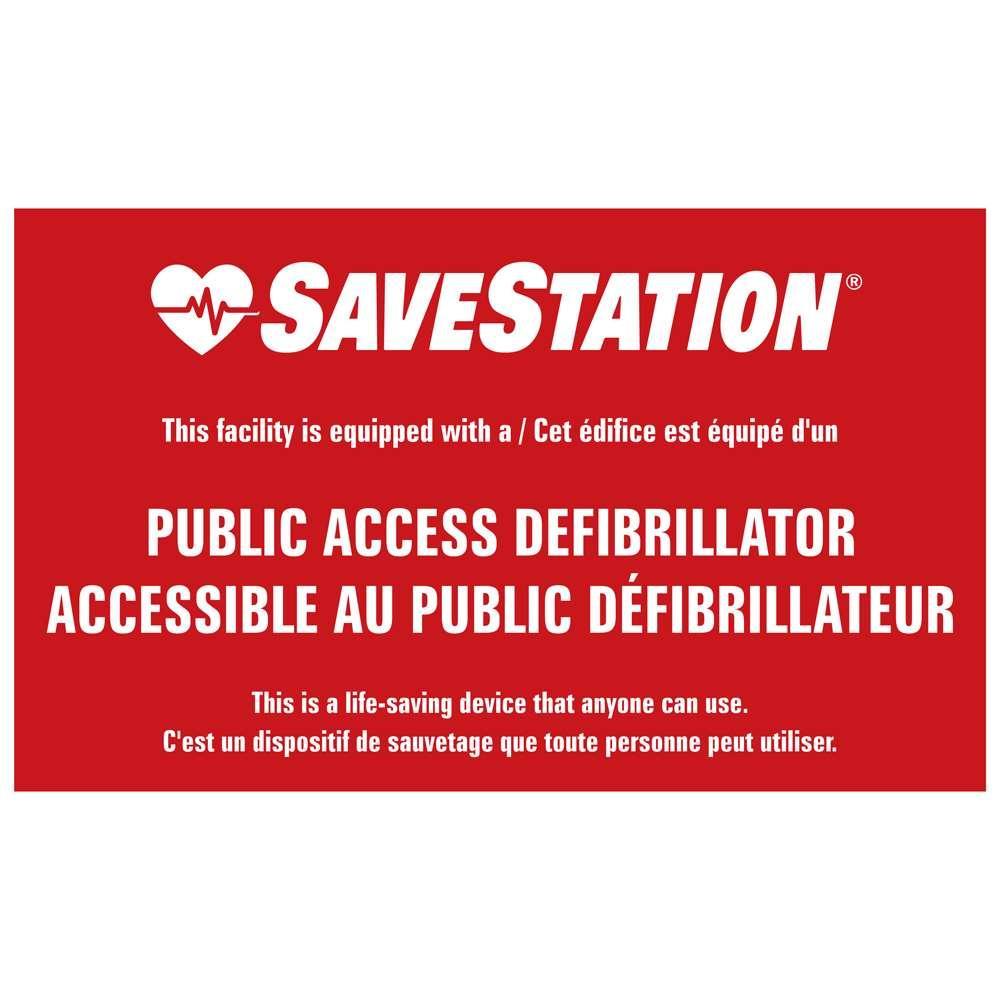 AED Entry Door Sticker - First Aid Plus