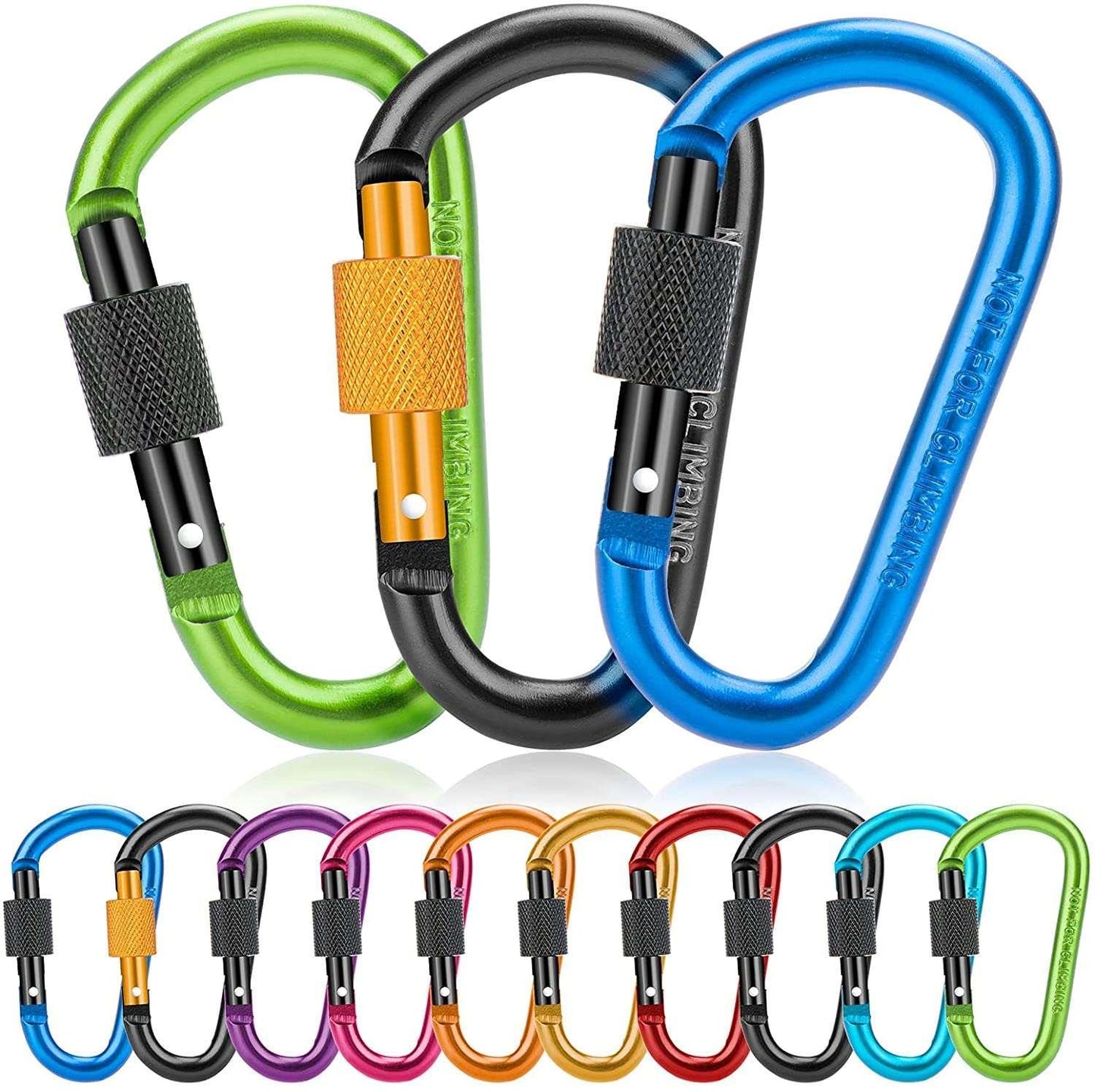 D-Ring Carabiner With Screw Lock - First Aid Plus