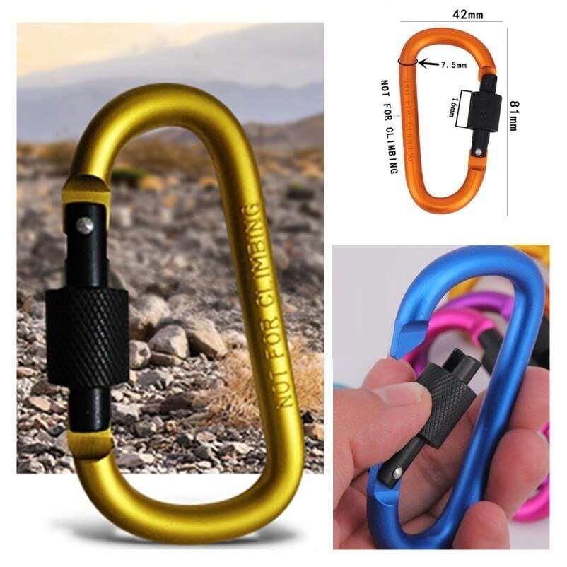 D-Ring Carabiner With Screw Lock - First Aid Plus
