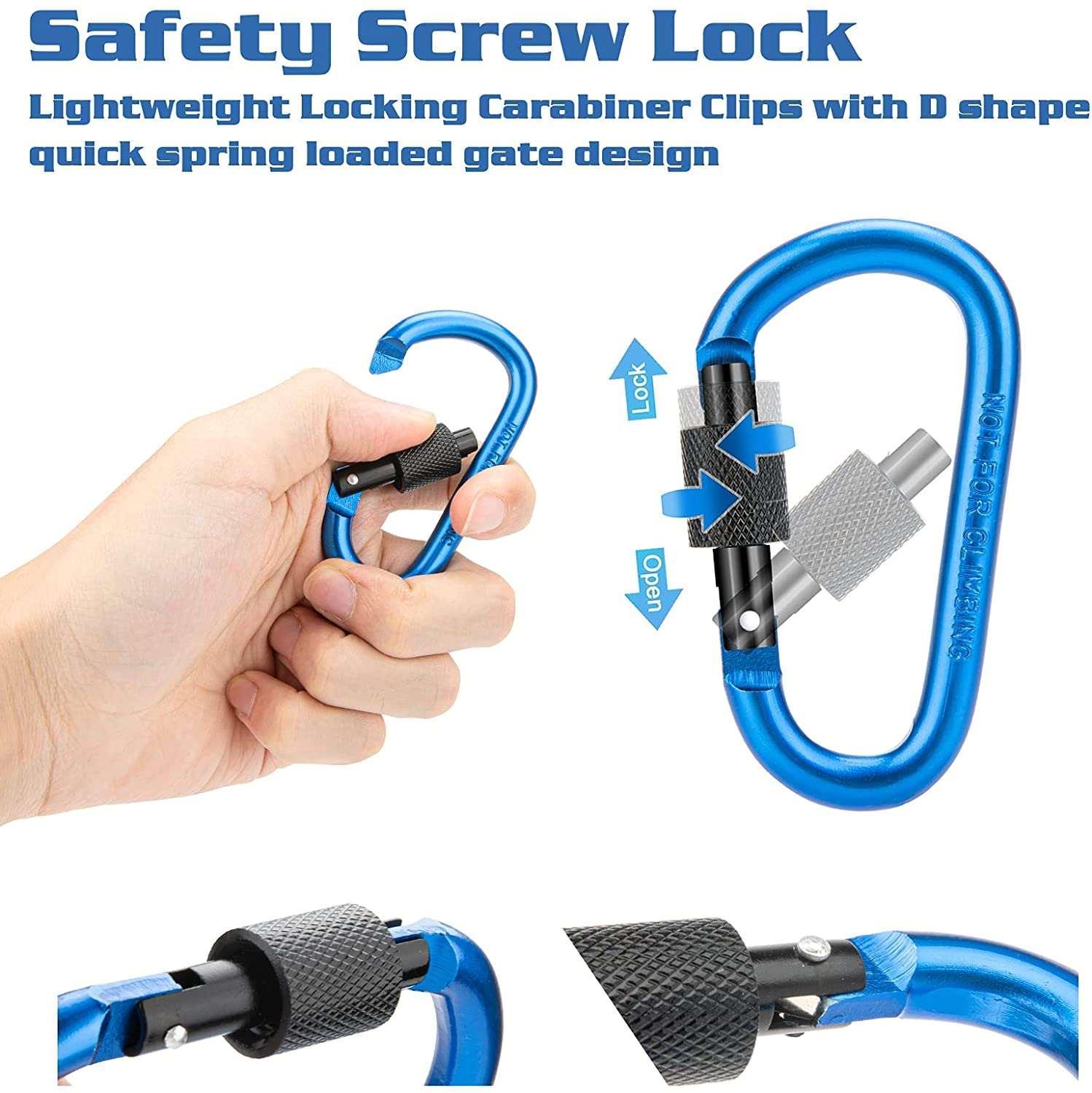 D-Ring Carabiner With Screw Lock - First Aid Plus