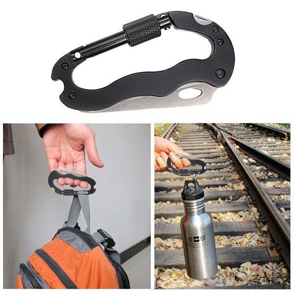 Multi Function Carabiner Tool with Knife - First Aid Plus