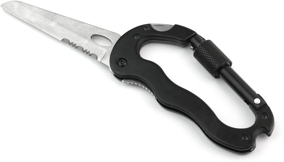 Multi Function Carabiner Tool with Knife - First Aid Plus