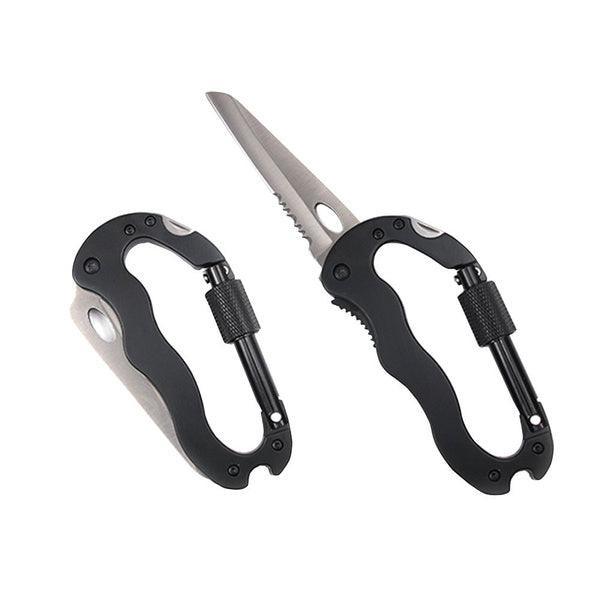 Multi Function Carabiner Tool with Knife - First Aid Plus