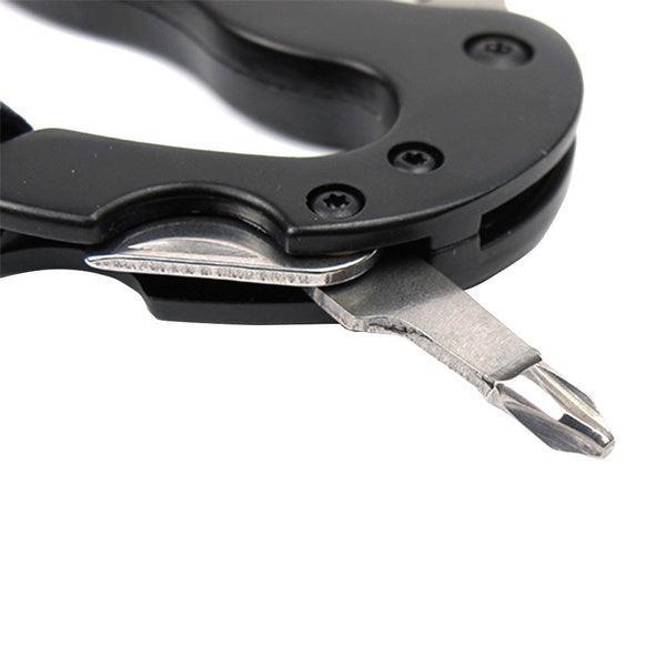 Multi Function Carabiner Tool with Knife - First Aid Plus