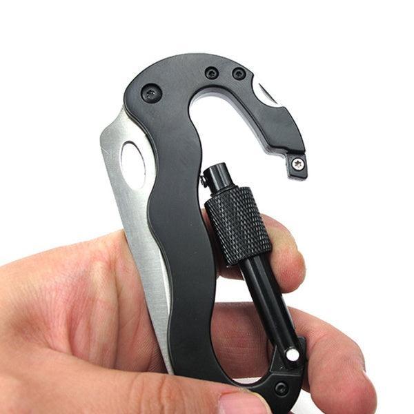 Multi Function Carabiner Tool with Knife - First Aid Plus