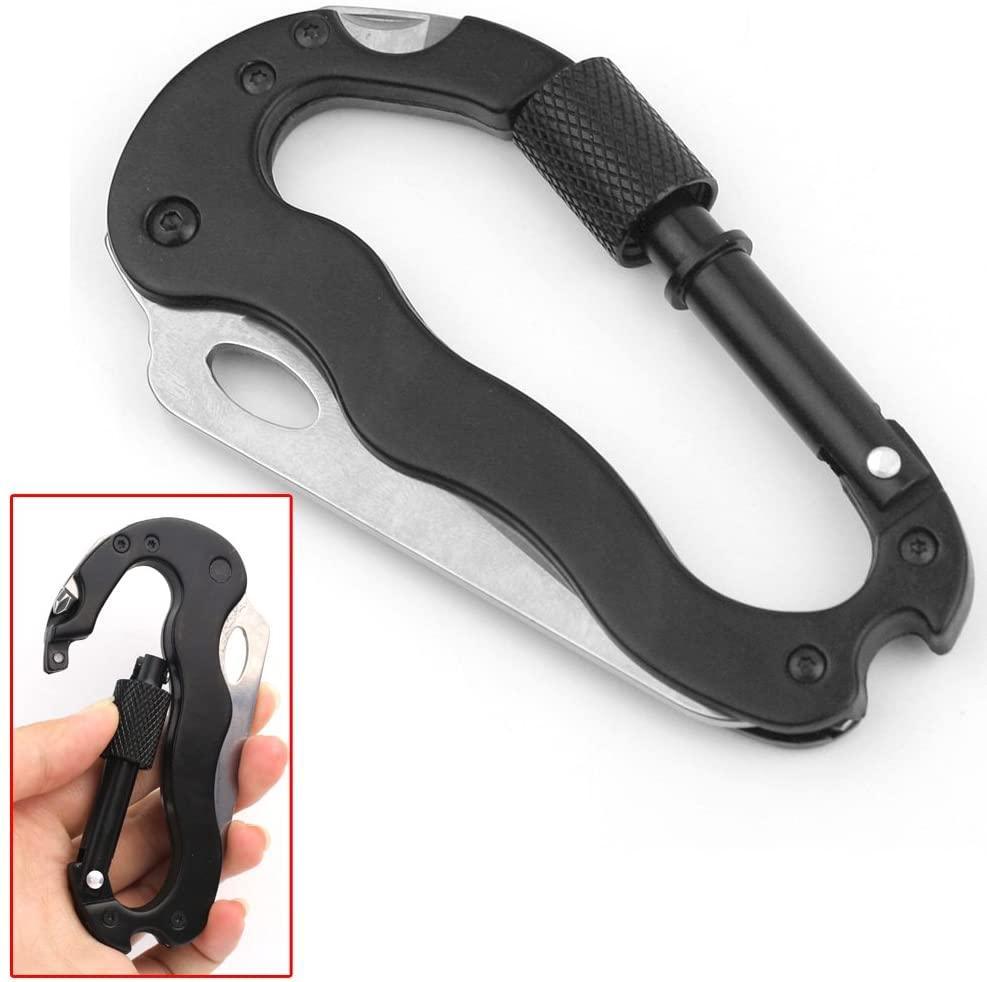 Multi Function Carabiner Tool with Knife - First Aid Plus