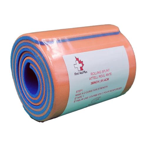 Padded Aluminum Malleable Foam Splint, 36", Rolled - First Aid Plus