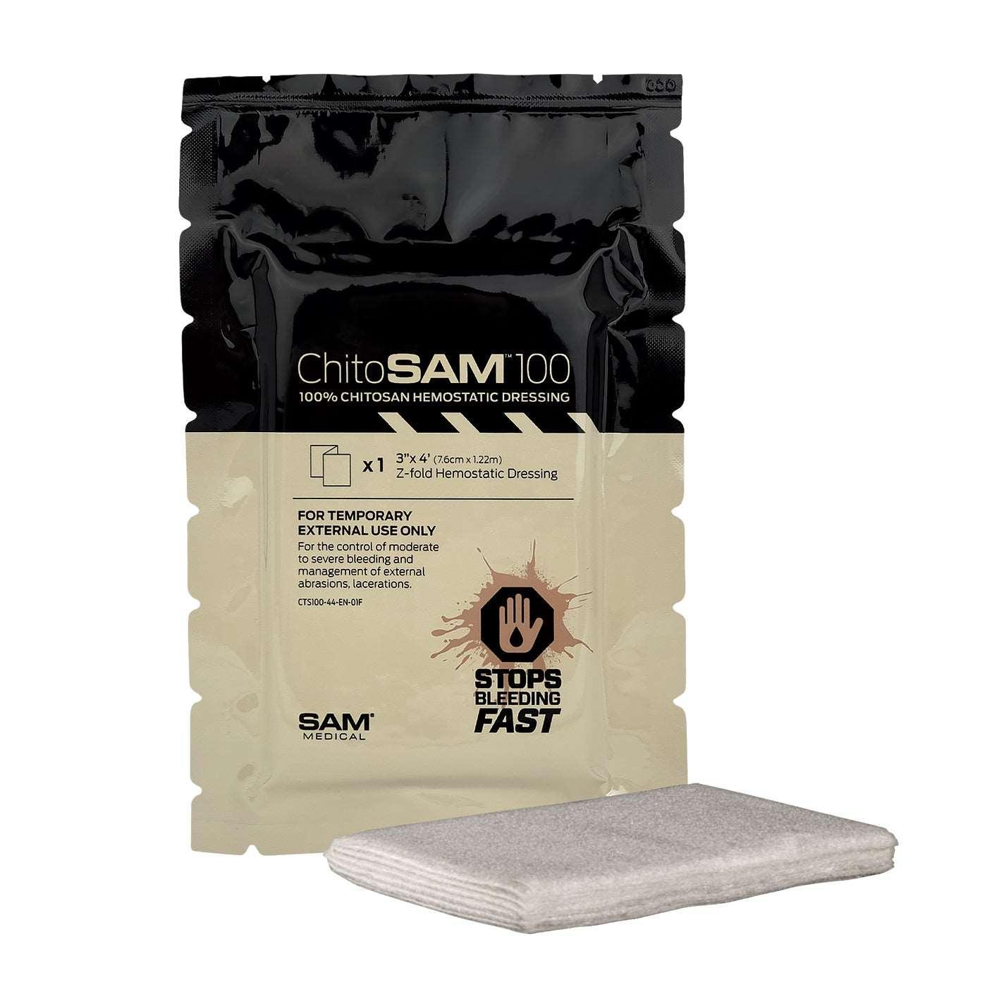 SAM Medical ChitoSAM 100 Hemostatic Dressings - FirstAidPlus