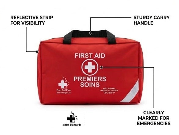 Portable First Aid Bag / Emergency Response Pouch (10" x 5" x 2")