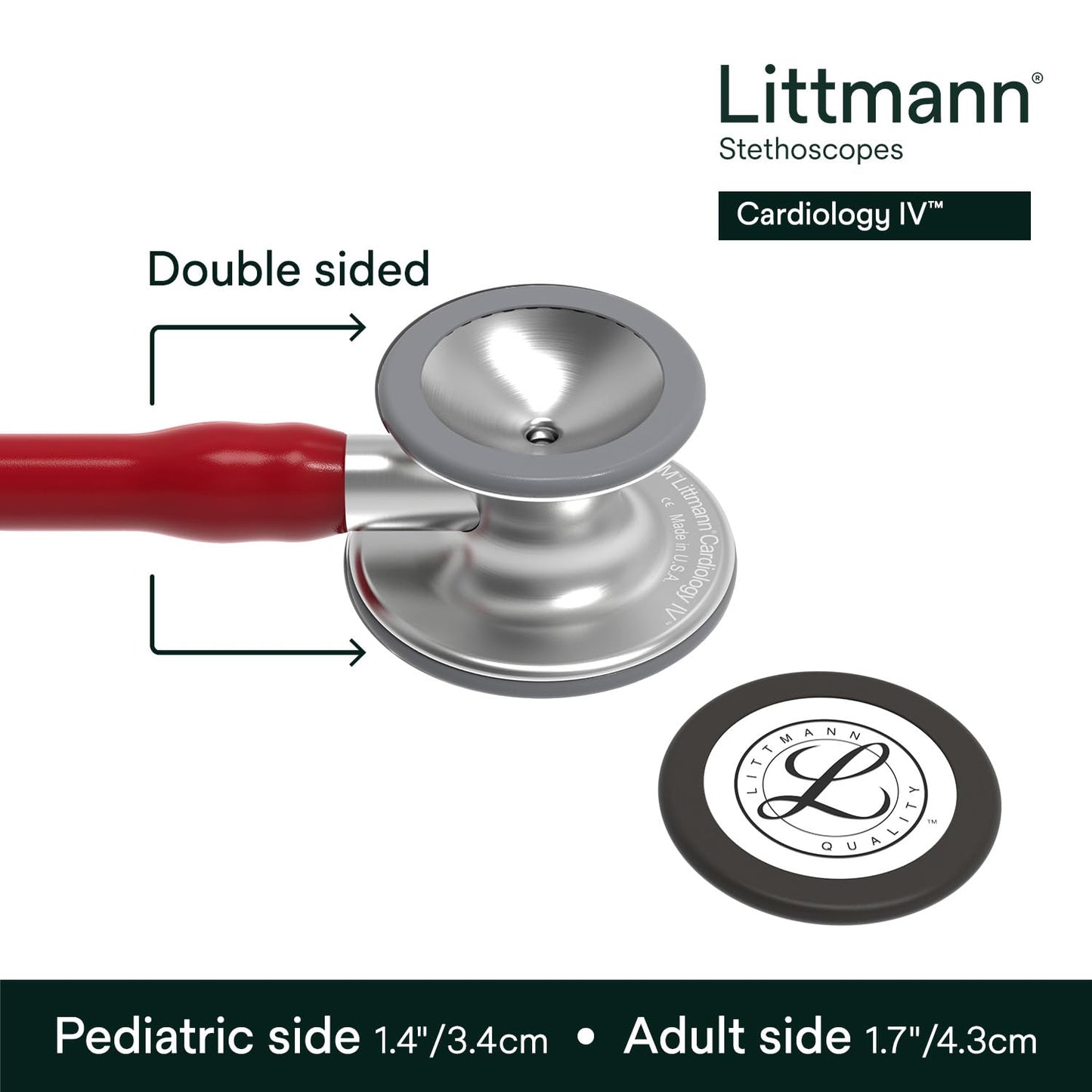 3M Littmann Cardiology IV Stethoscope, 6152, Black