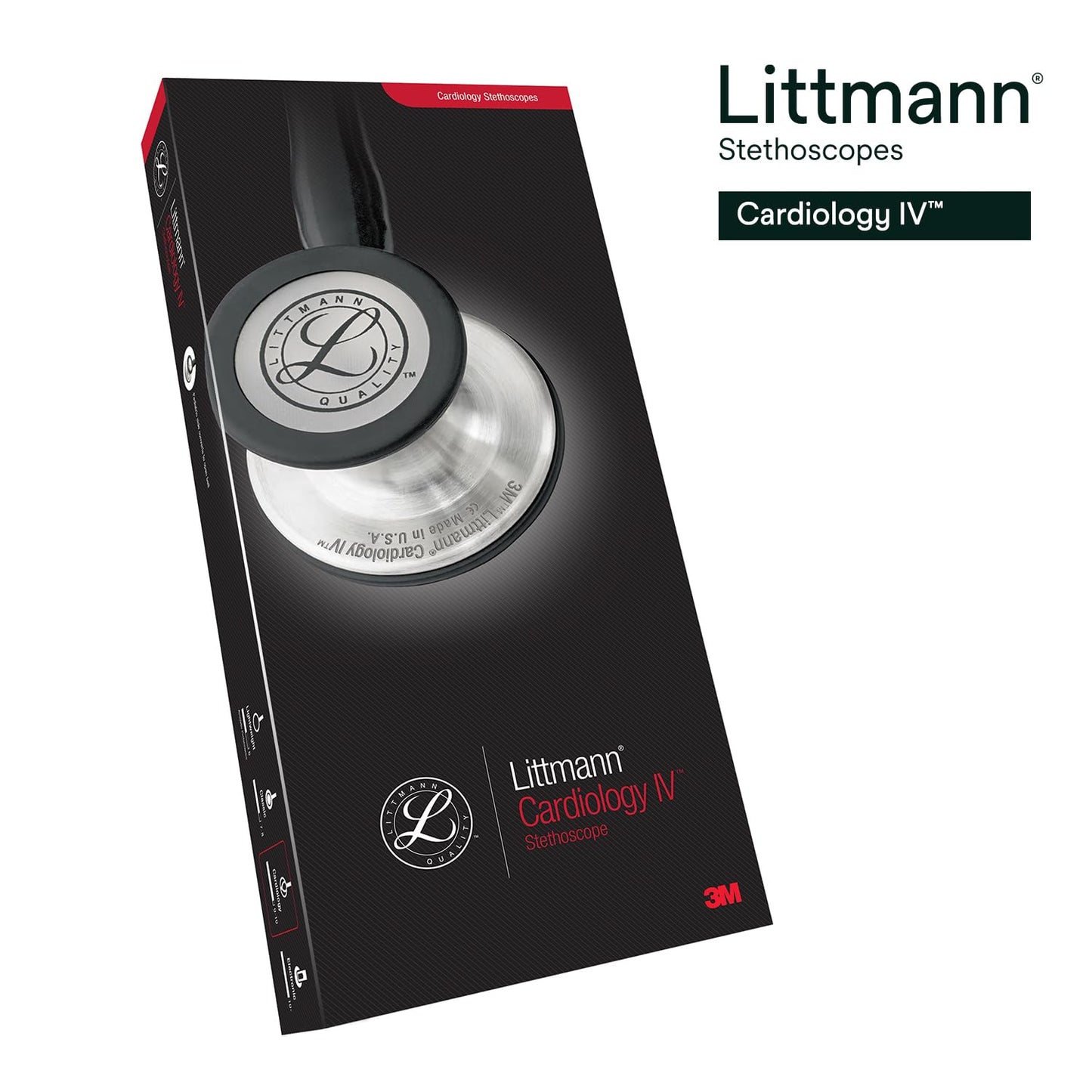 3M Littmann Cardiology IV Stethoscope, 6152, Black