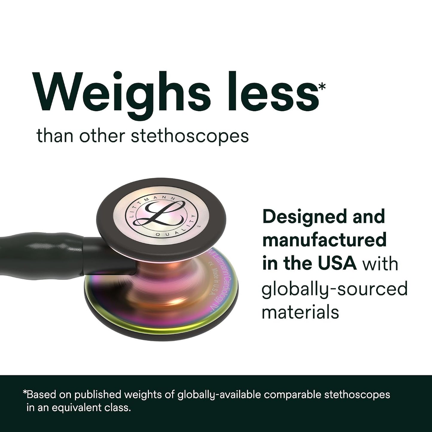 3M Littmann Cardiology IV Stethoscope, 6152, Black