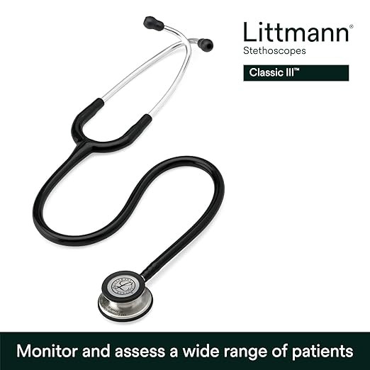 3M Littmann Classic III Stethoscope, Black, 5620