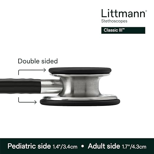 3M Littmann Classic III Stethoscope, Black, 5620