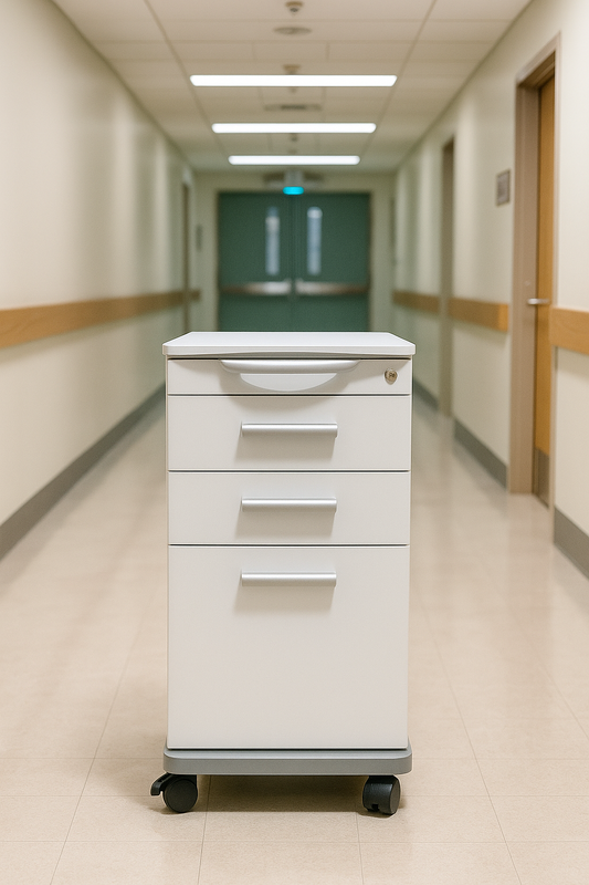 4-Drawer Mobile Medical Cart with Locking Drawers & Casters
