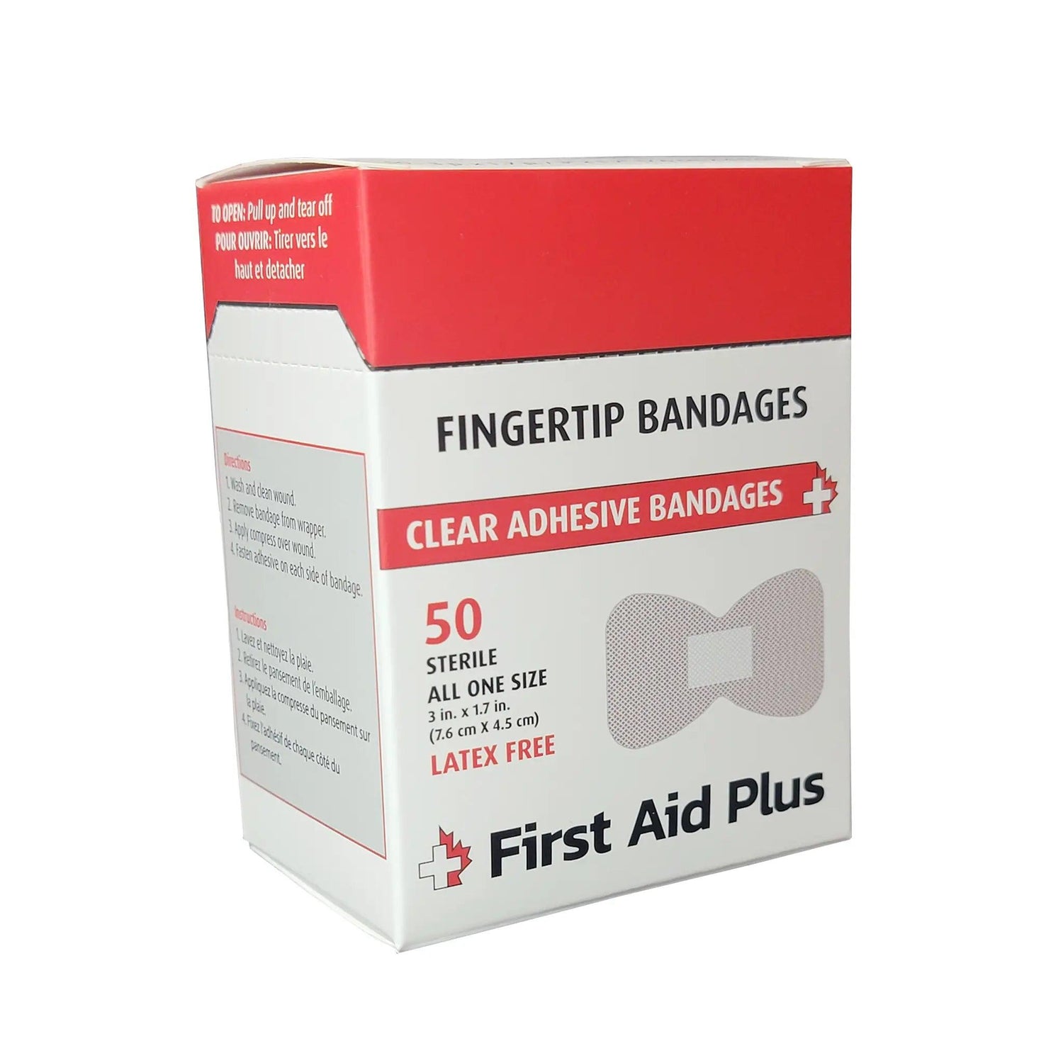A box of first aid bandages resting on a plain white background.