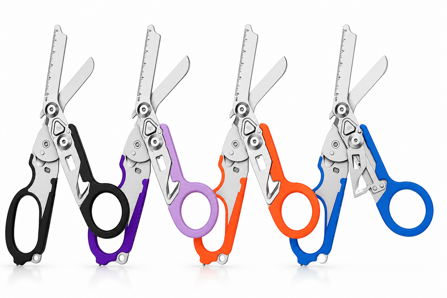 6-in-1 Foldable Trauma Shears Multi-Tool with Sheath & Belt Clip