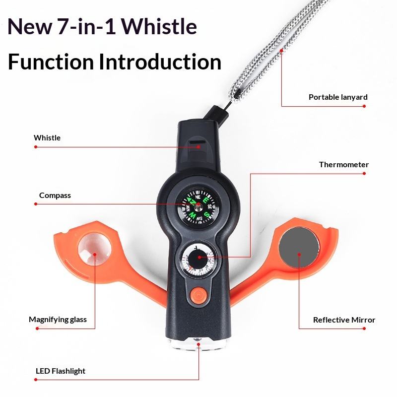7-in-1 Multi-Function Outdoor Survival Tool