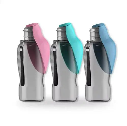 Portable Pet Hydration Bottle with Foldable Cup, 800 ml First Aid Plus