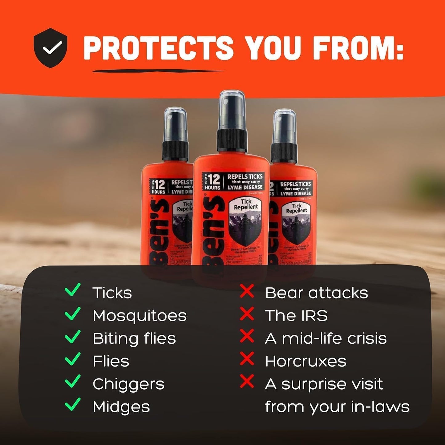 Ben's Tick Repellent, Pump Spray, 100ml