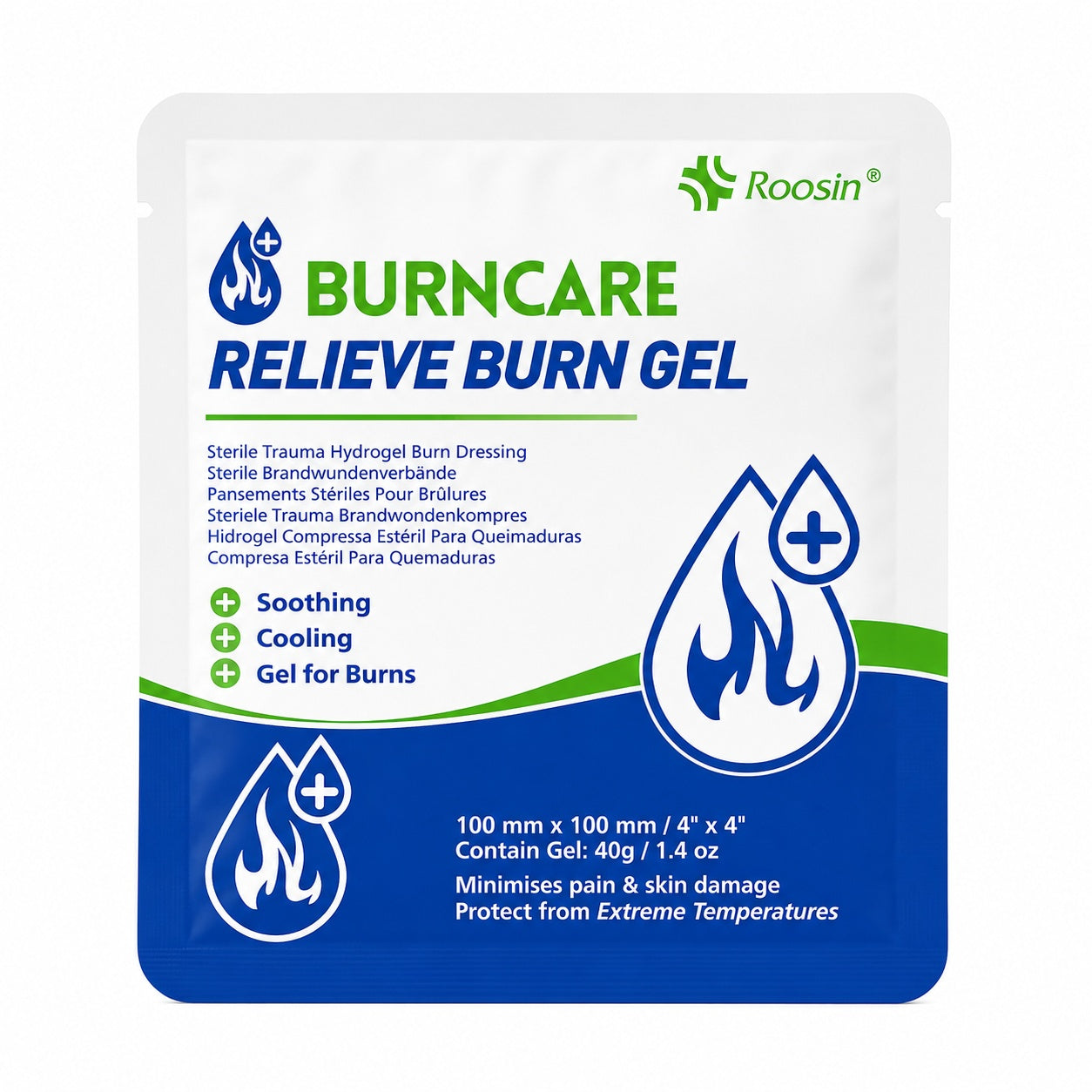 Burn Relief Dressing, 4" x 4"