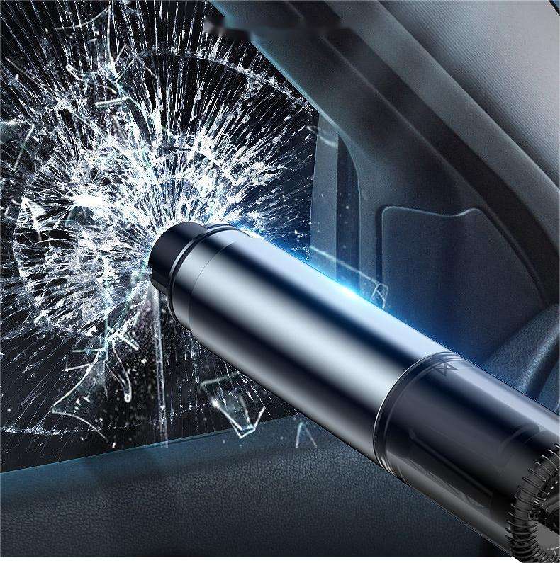 Car Escape Tool with Seat Belt Cutter, Window Breaker and Adhesive Mount