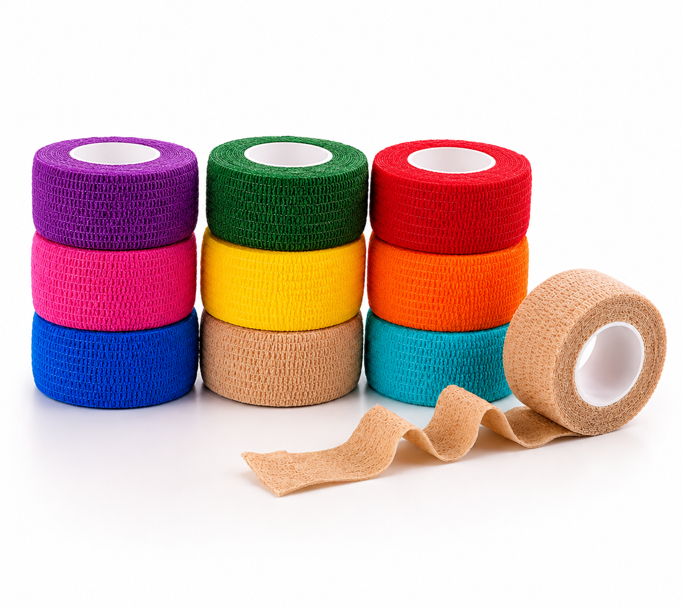 Cohesive Bandage, 1" x 5 YD, Self-Adhering Wrap Bandage