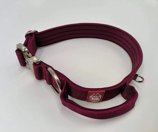 Tactical Dog Collar 1.5" (4 cm) – Heavy-Duty Padded Neoprene Military Style Collar for Medium to XL Dogs Bully Wags