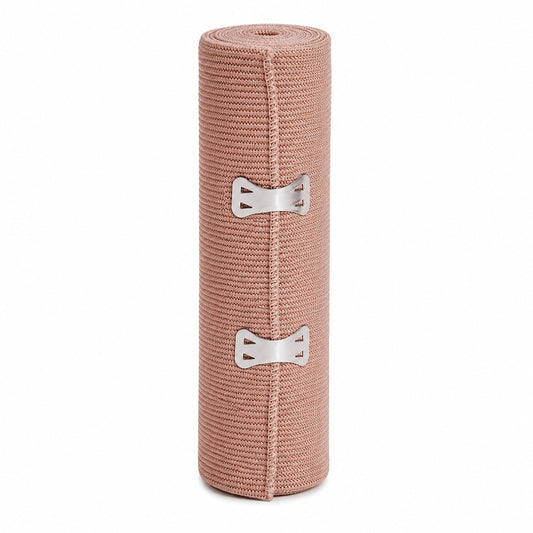 Elastic Compression Bandage Wrap with Clips, 6" x 5 YD