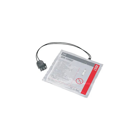 Medical device packaging with a cable on a white background