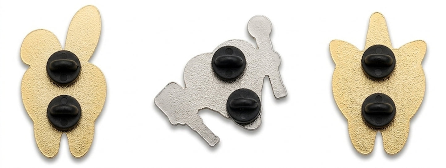 Dental &amp; Tooth Character Enamel Lapel Pin Collection
