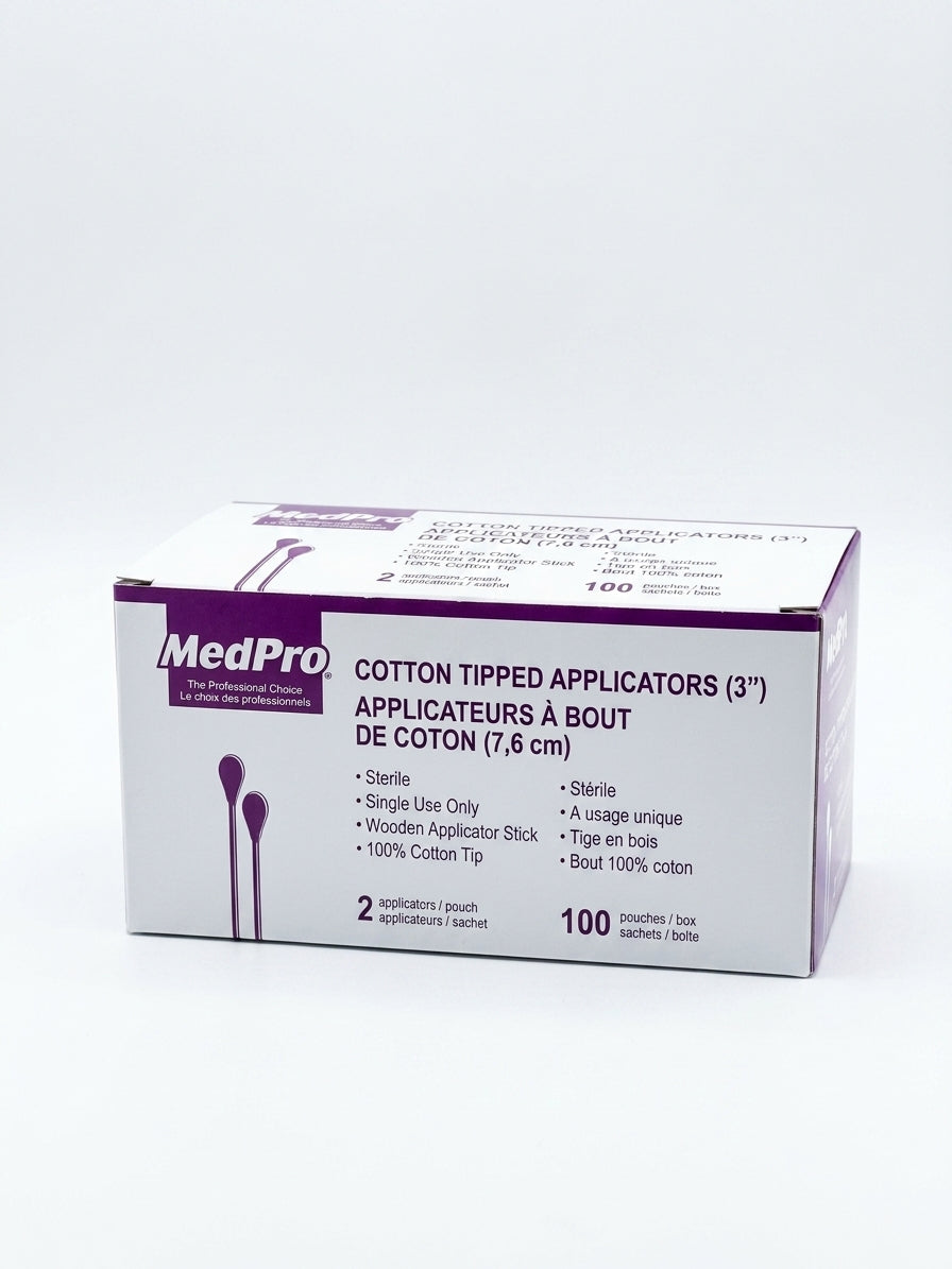 MedPro 3 Inch Medical Cotton Tipped Applicators 200 Count Pack