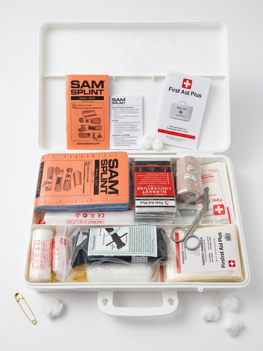 Deluxe Emergency kit; First Aid Supply Kit (3-in-1 Response Set)