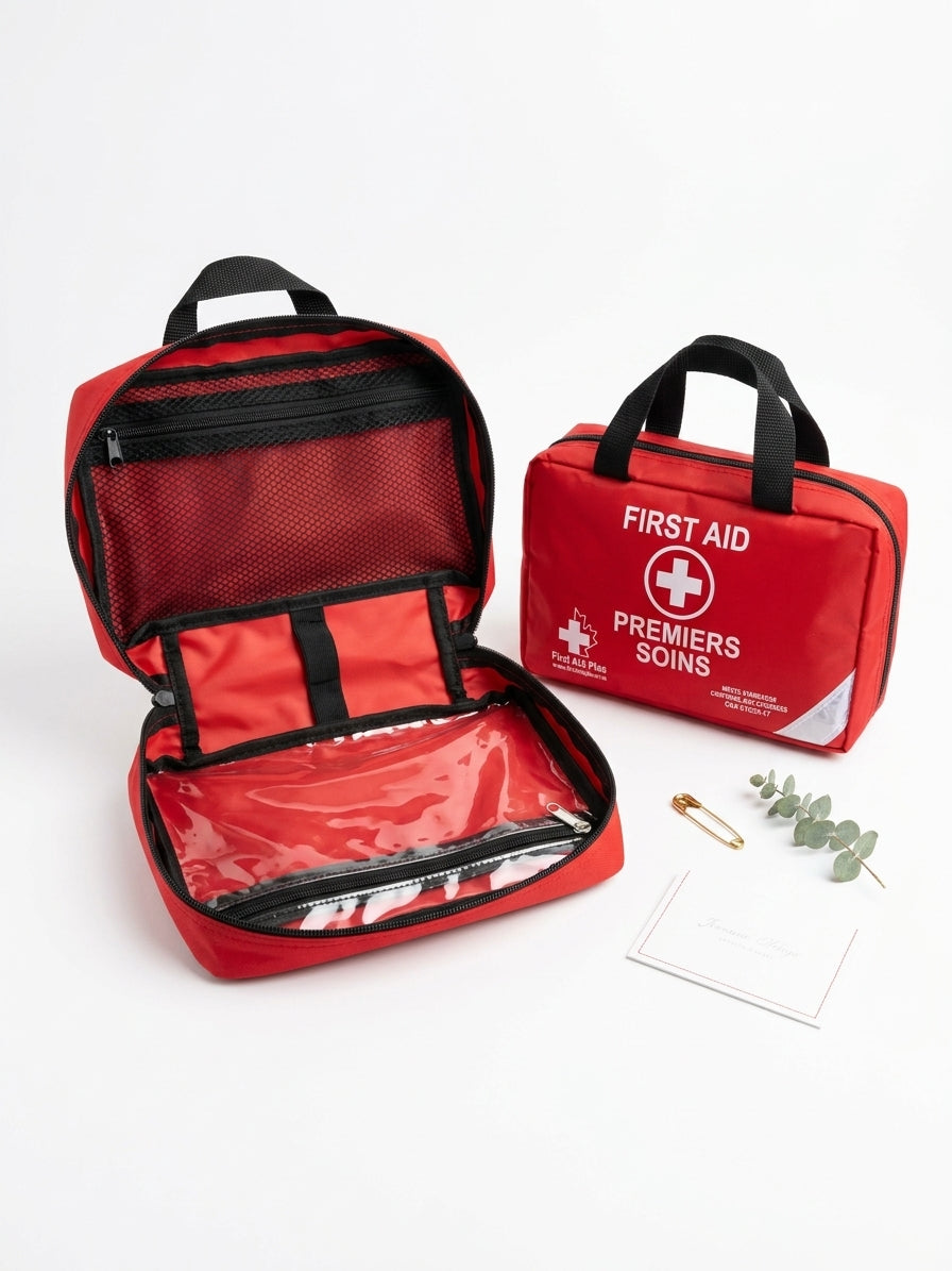 Portable First Aid Bag / Emergency Response Pouch (10" x 5" x 2")