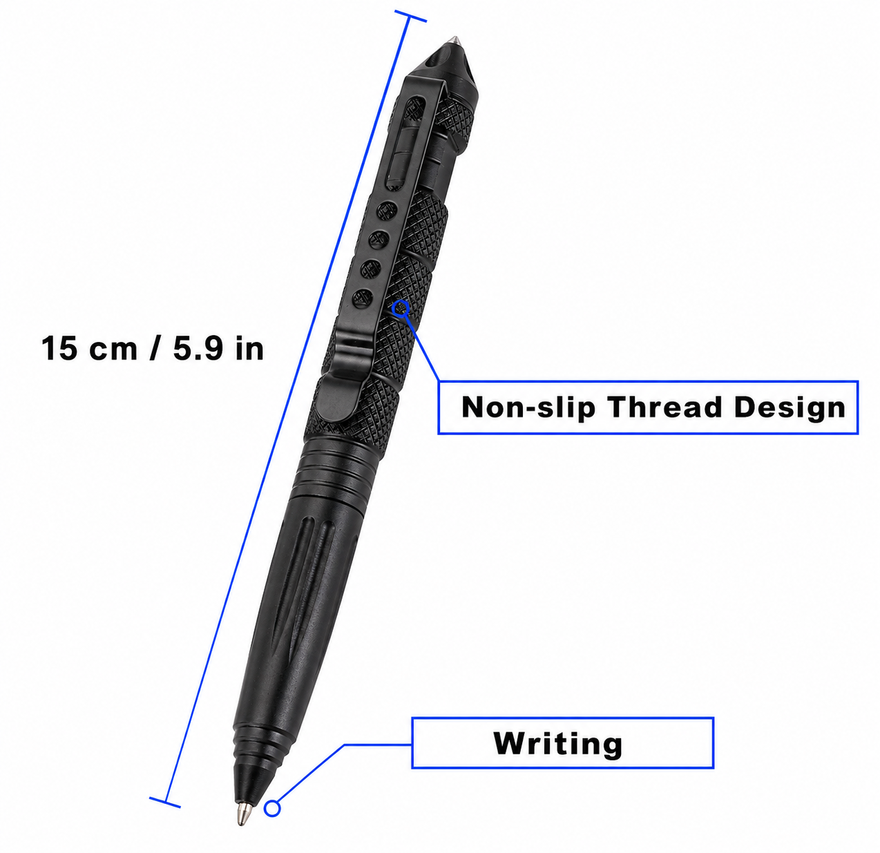 Heavy Duty Tactical EDC Pen with Emergency Glass Breaker
