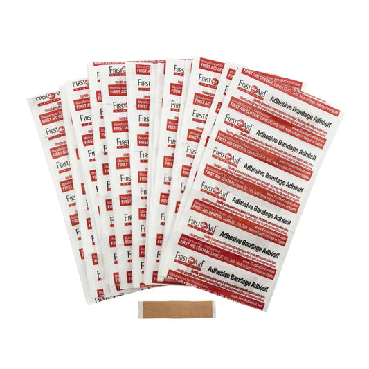 Junior Sterile Plastic Adhesive Bandages on a white background.