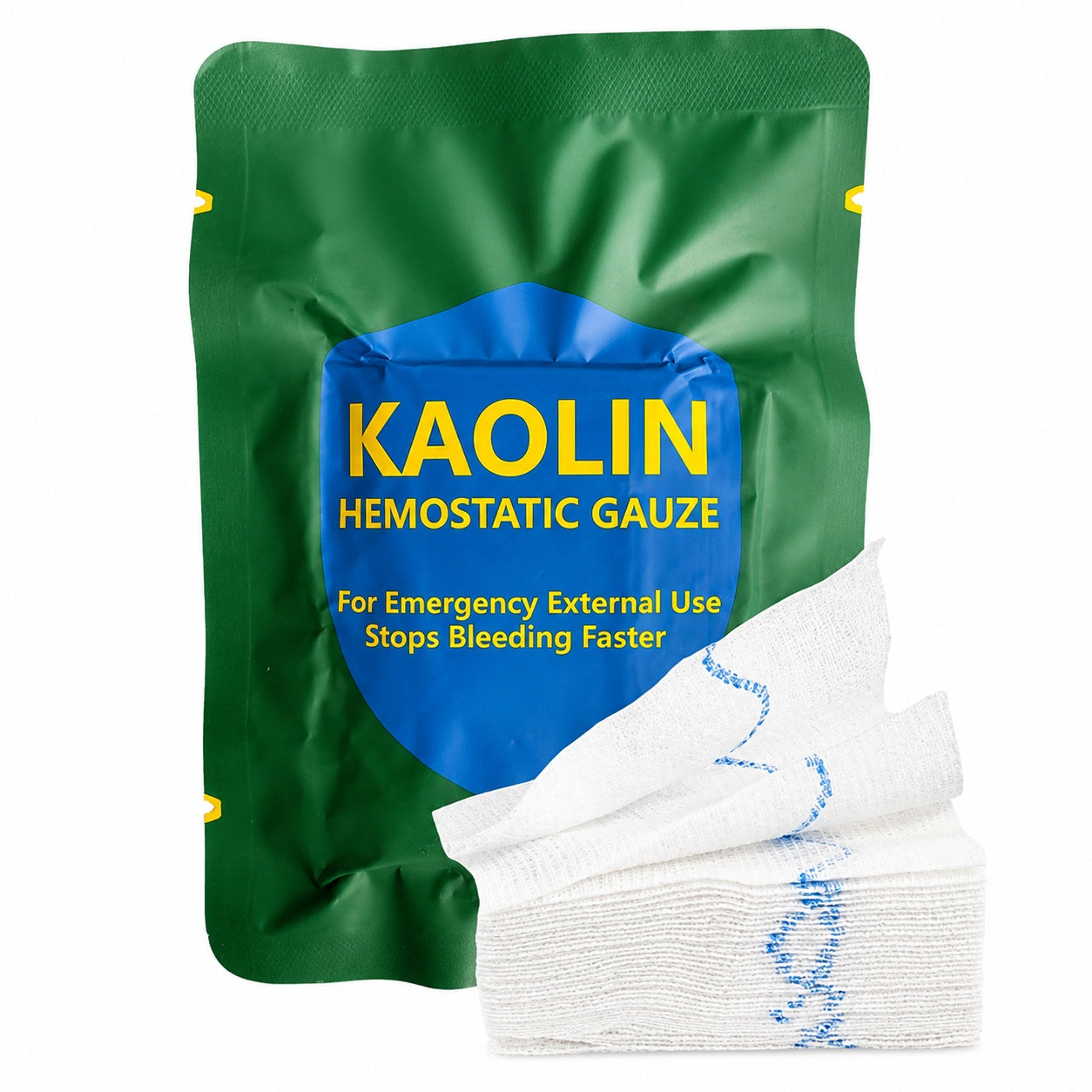 Kaolin Z-Fold Hemostatic Dressing, 3" X 1.64 YD