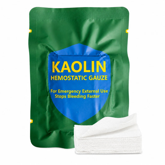 Kaolin Z-Fold Hemostatic Dressing, 1.4" X 1.3 YD
