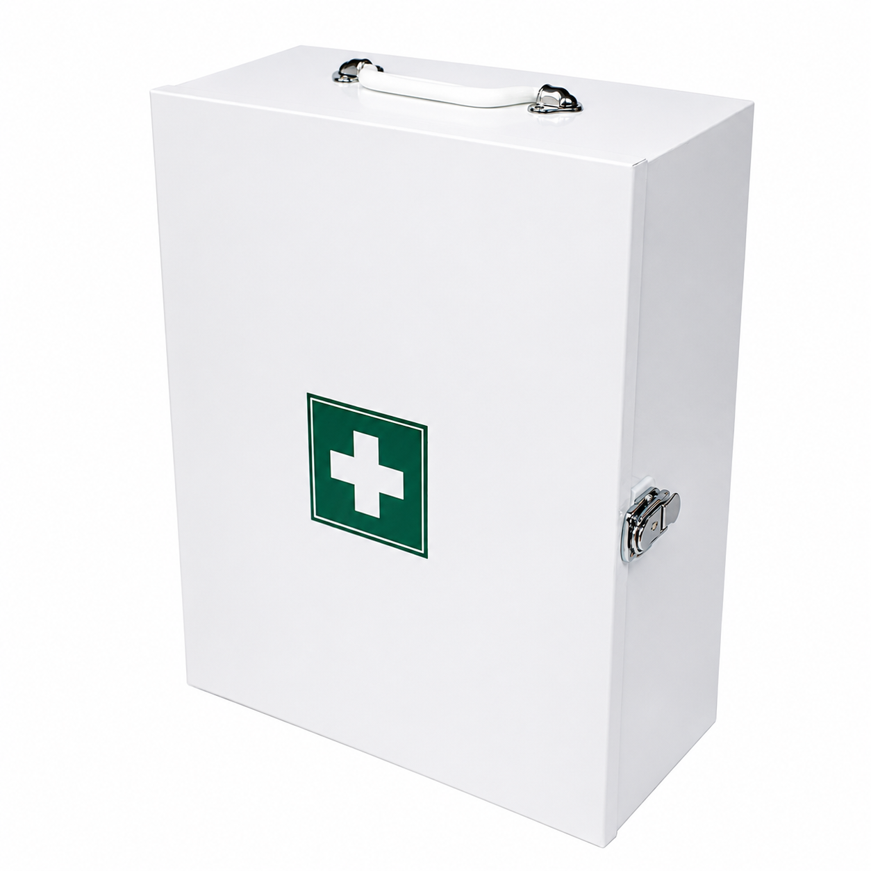 Large Metal First Aid Cabinet, Empty, 47 cm × 35 cm × 18 cm