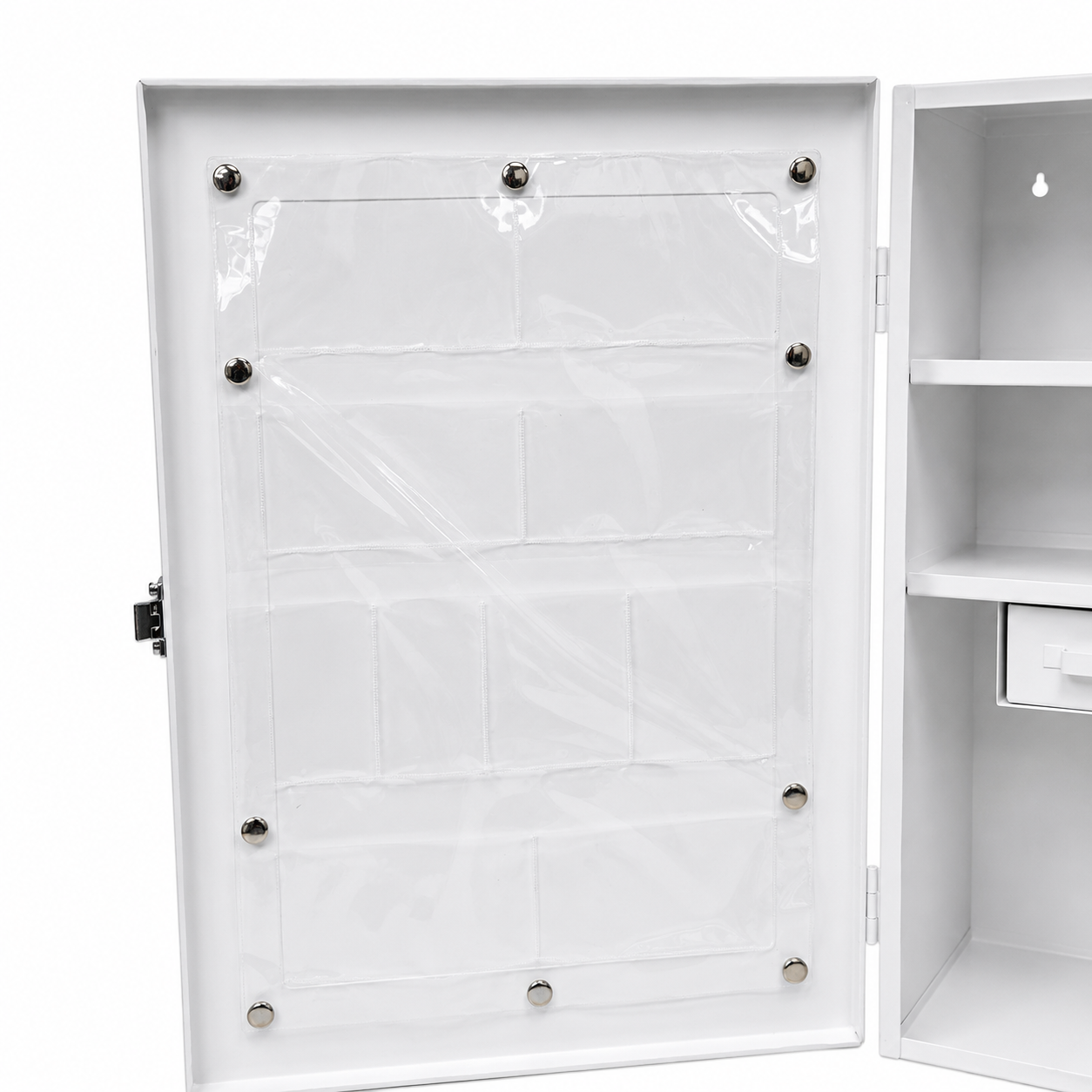 Large Metal First Aid Cabinet, Empty, 47 cm × 35 cm × 18 cm