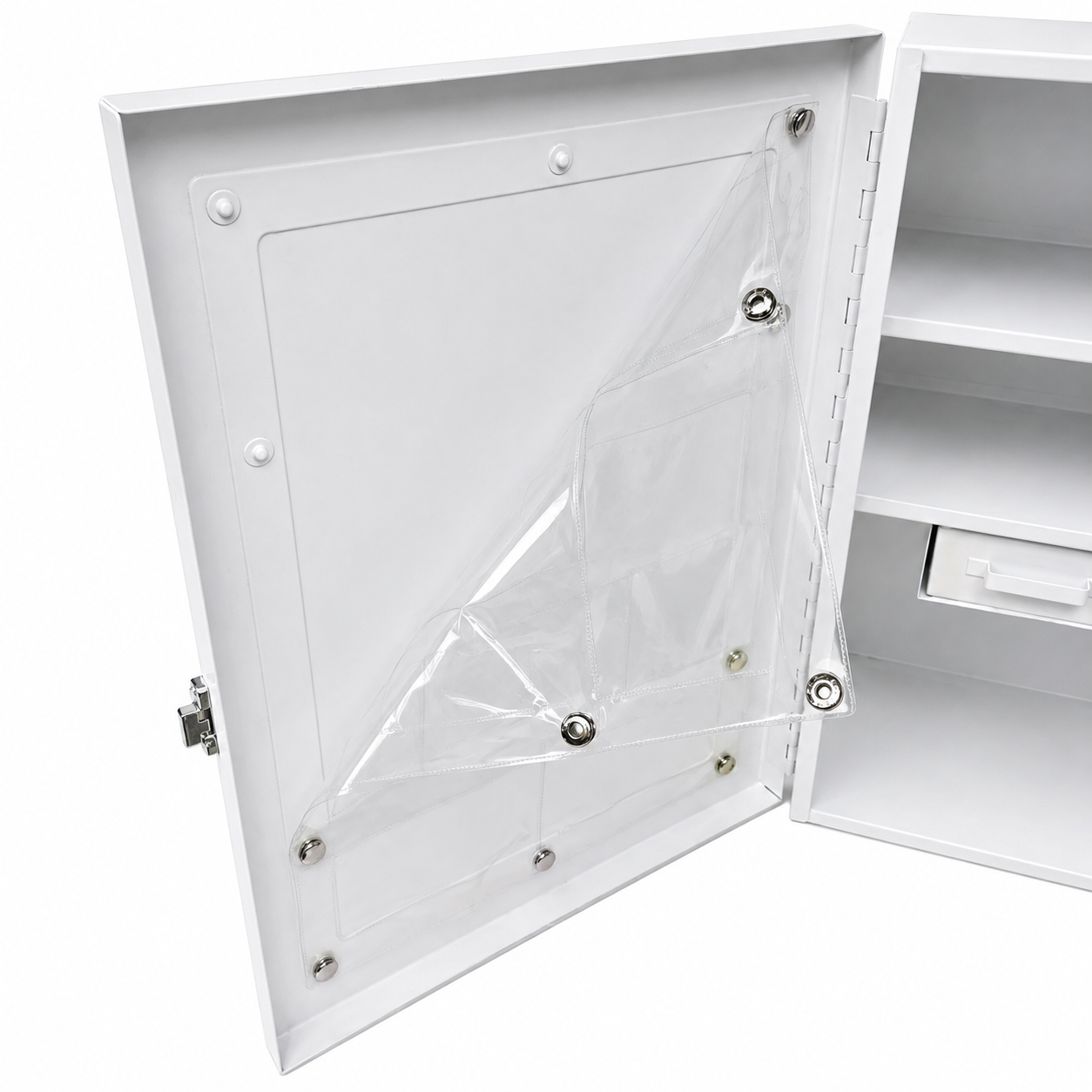 Large Metal First Aid Cabinet, Empty, 47 cm × 35 cm × 18 cm